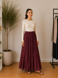 Jupe bordeaux bohème