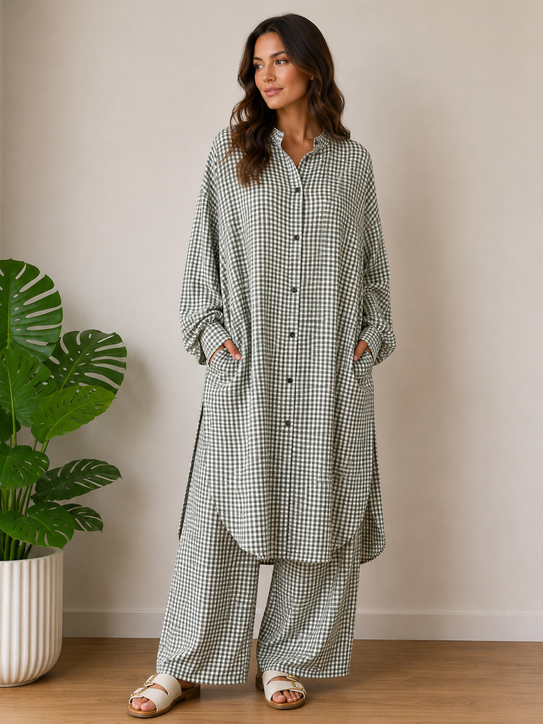 Ensemble vichy long