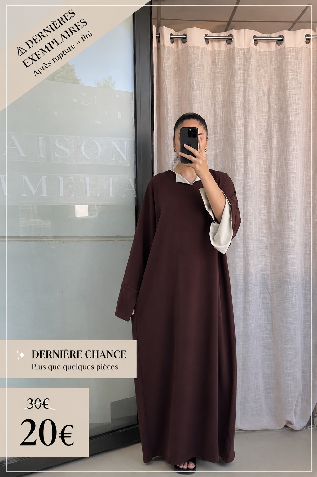 Robe bi color marron - DC