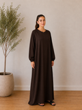 Abaya marron T58