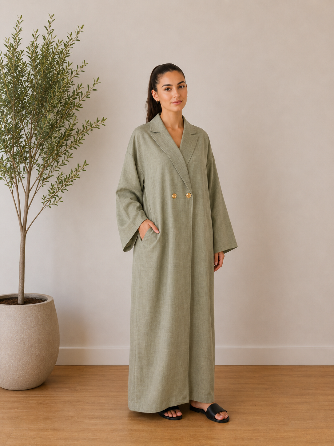Robe Blazer effet lin TU