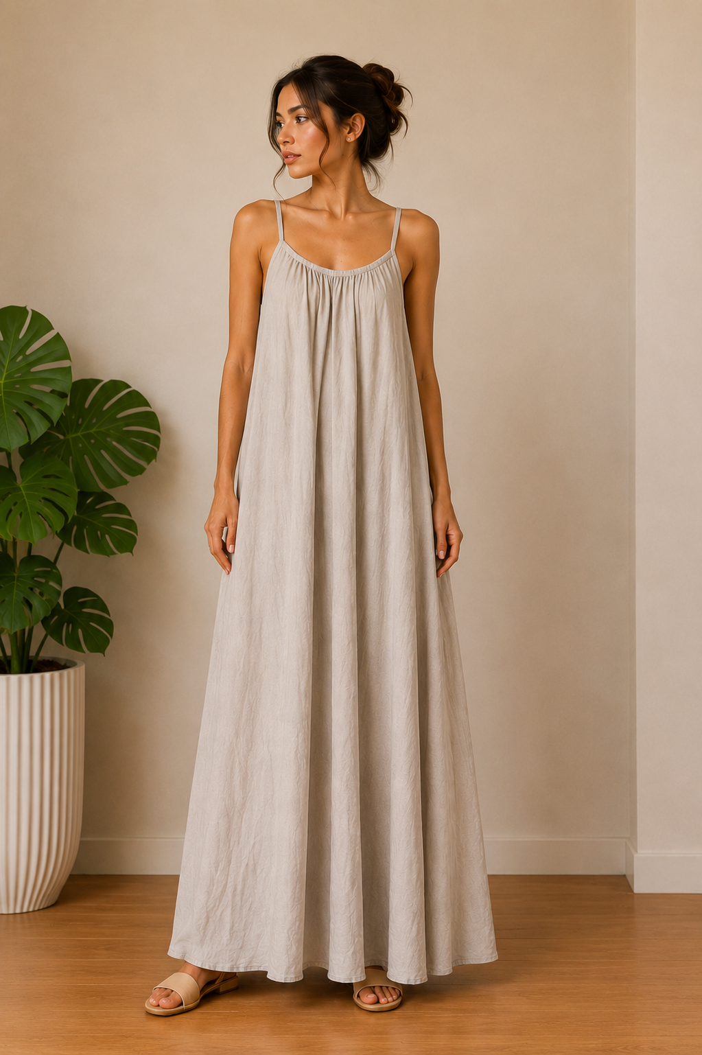 ROBE BRETELLE COL ROND