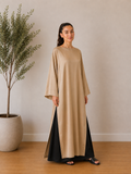 Tunique fentes beige doré T58