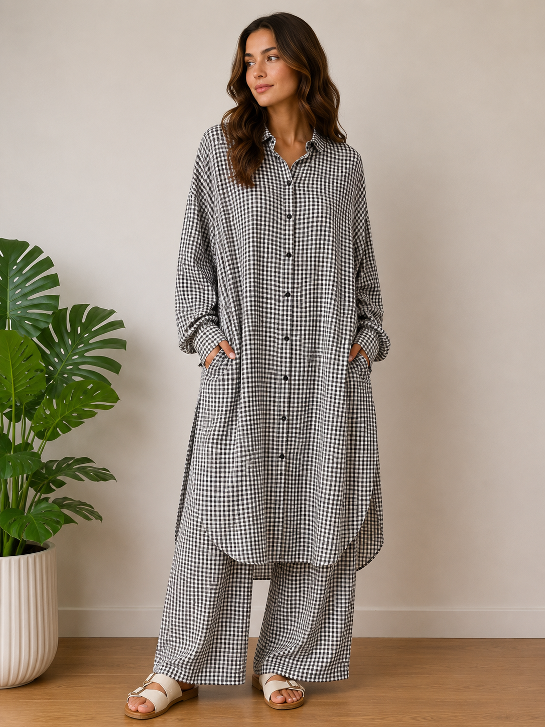 Ensemble vichy long