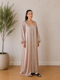 Kimono satin taupe rosé
