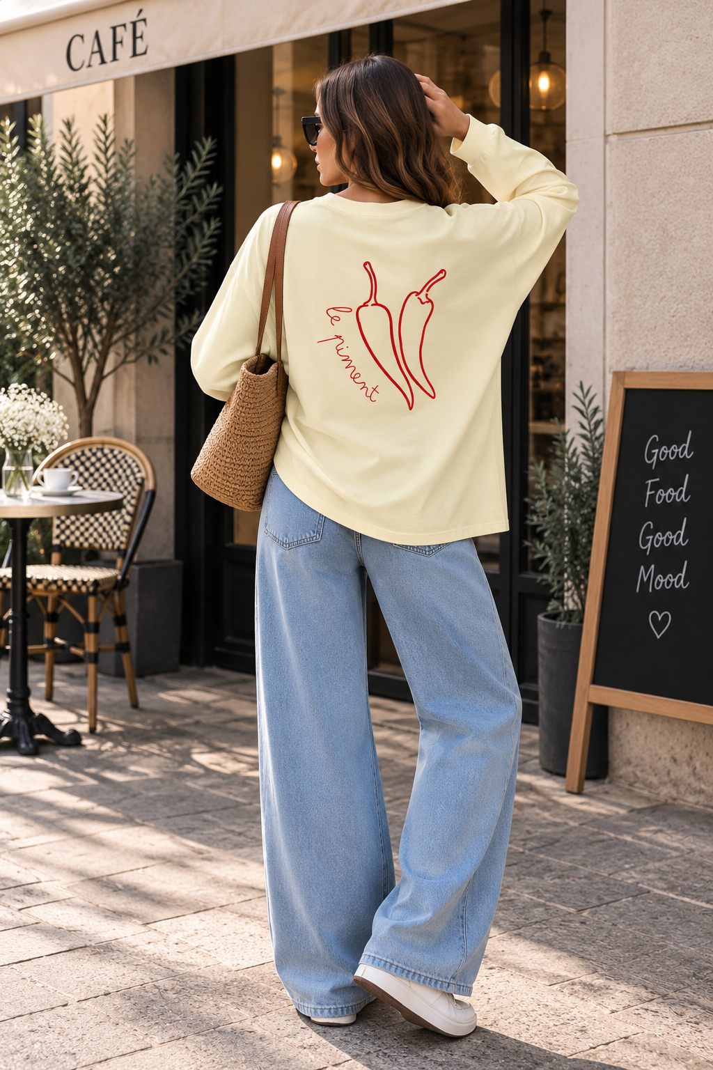 T shirt brodé piment