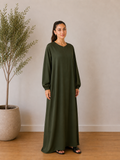 Abaya kaki T58