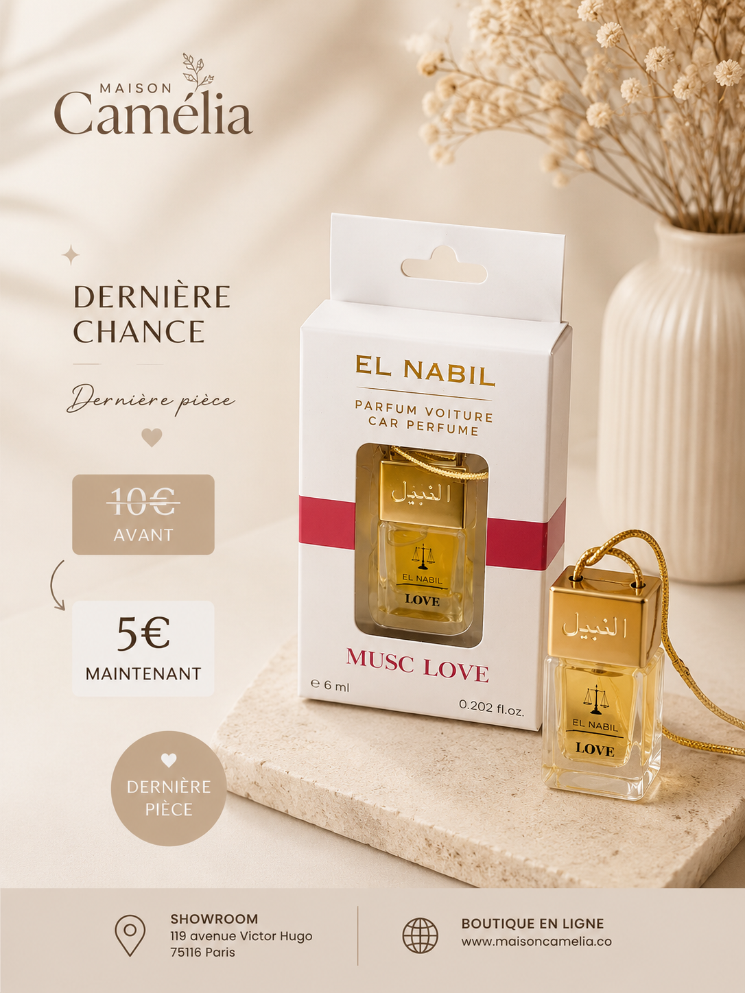 Parfum voiture MUSC LOVE