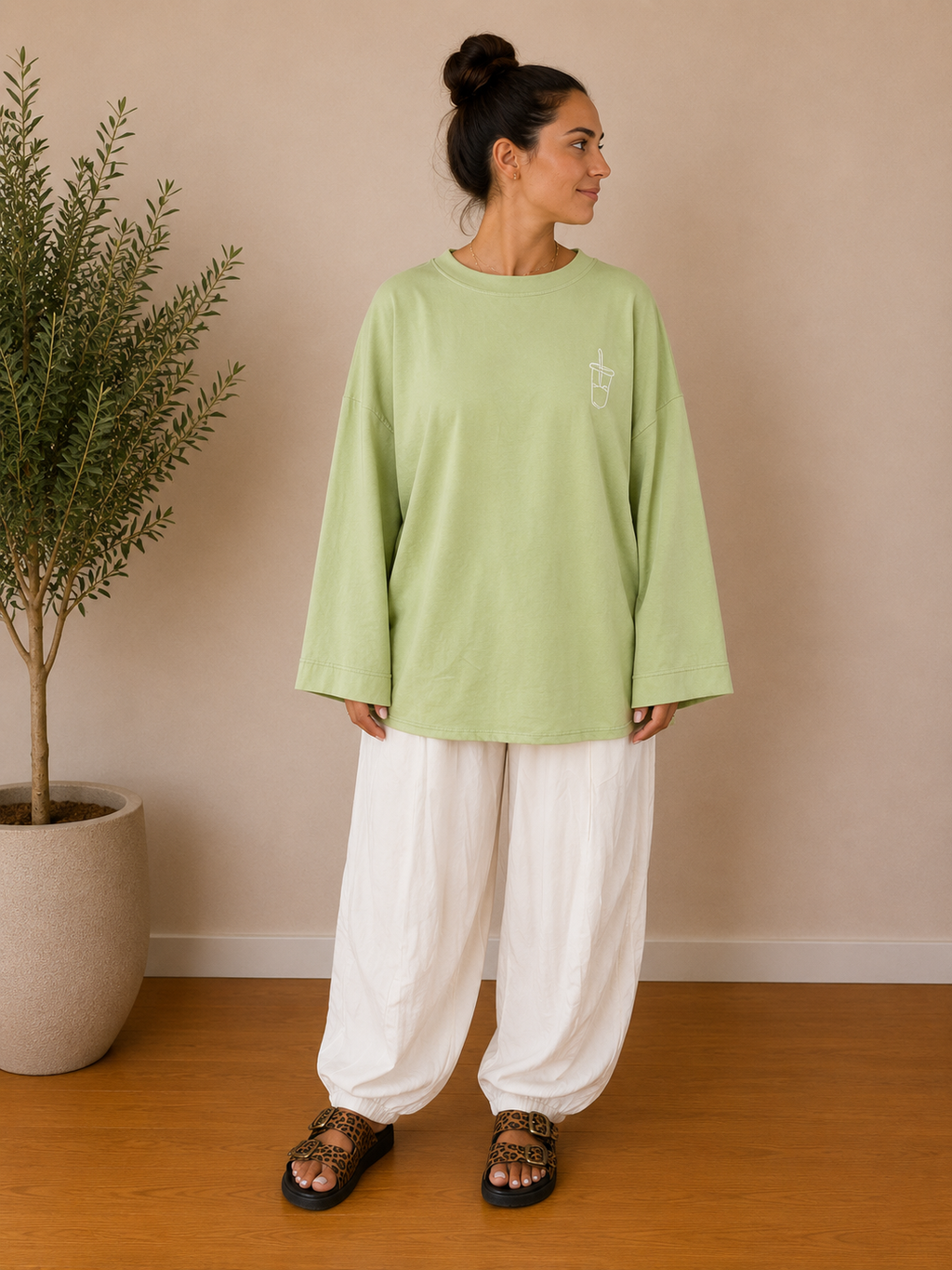 T shirt matcha vert