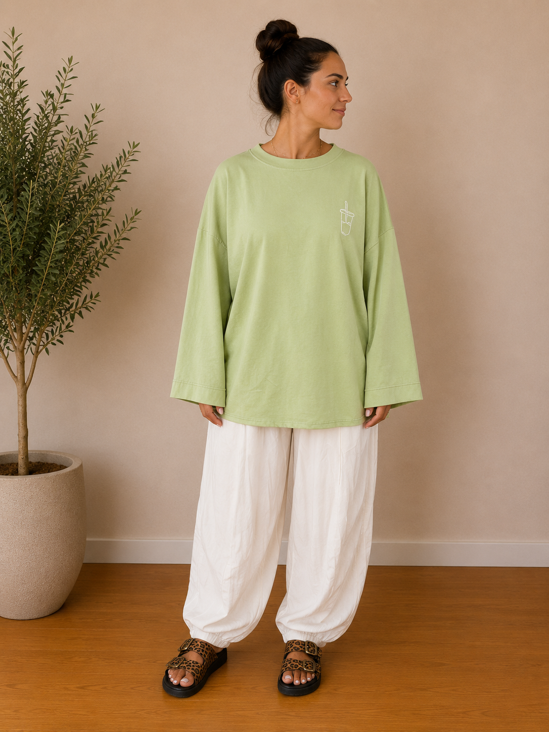 T shirt matcha vert