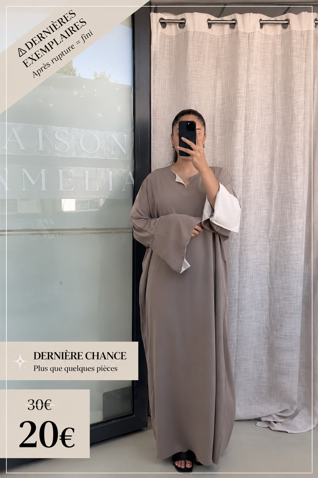 Robe bi color taupe - DC