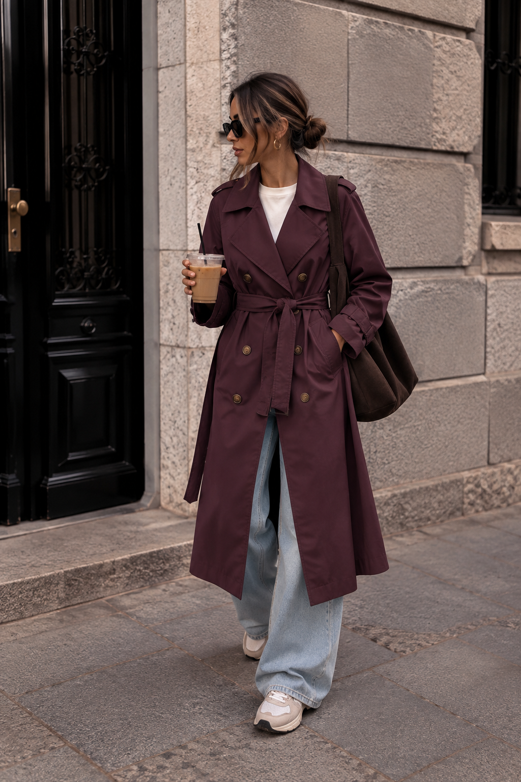 Trench bordeaux