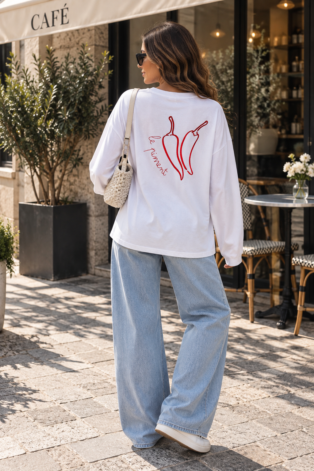 T shirt brodé piment
