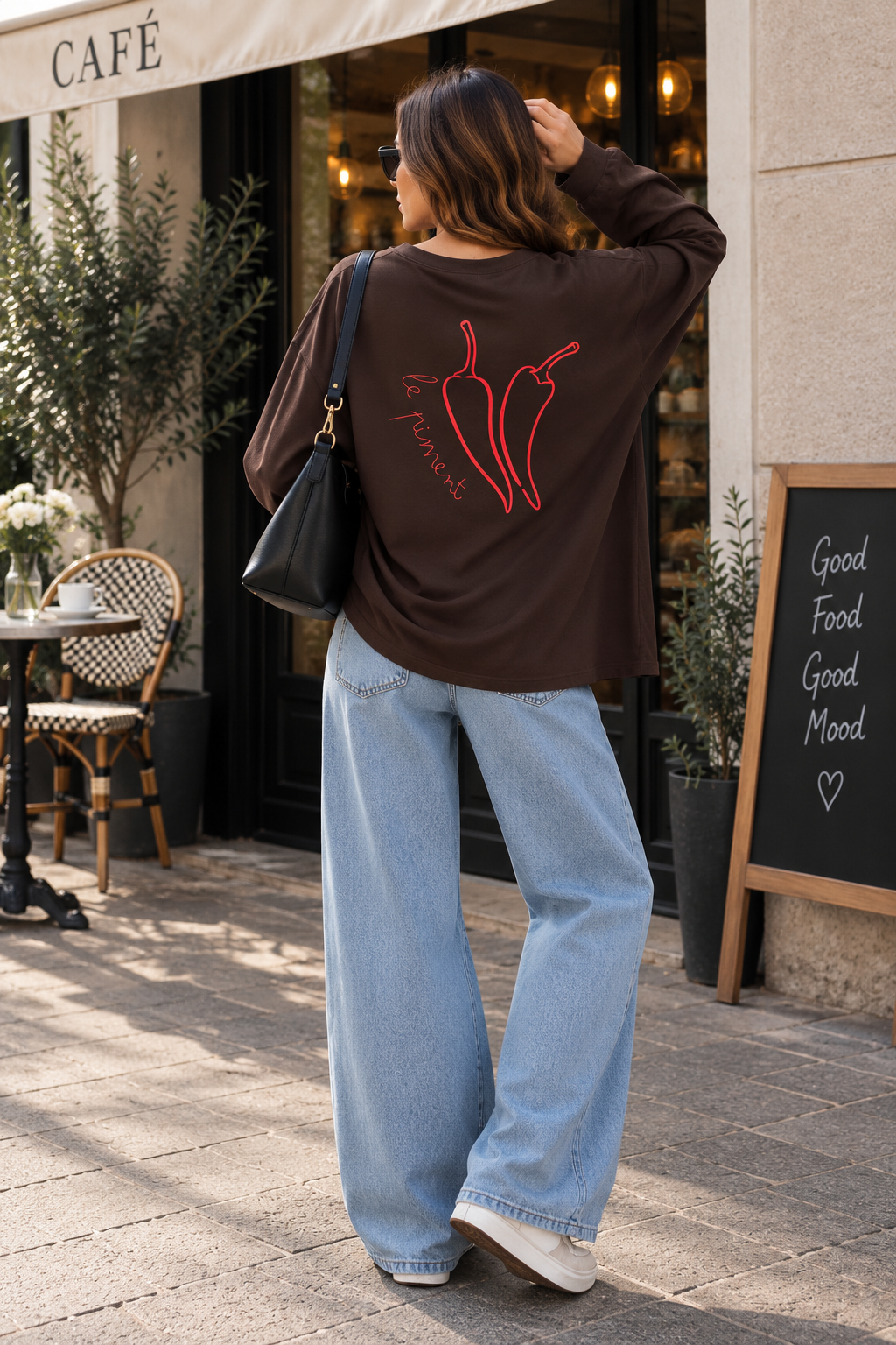 T shirt brodé piment