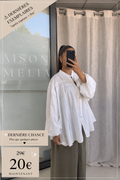 Chemise blanche oversize 100% coton - DC