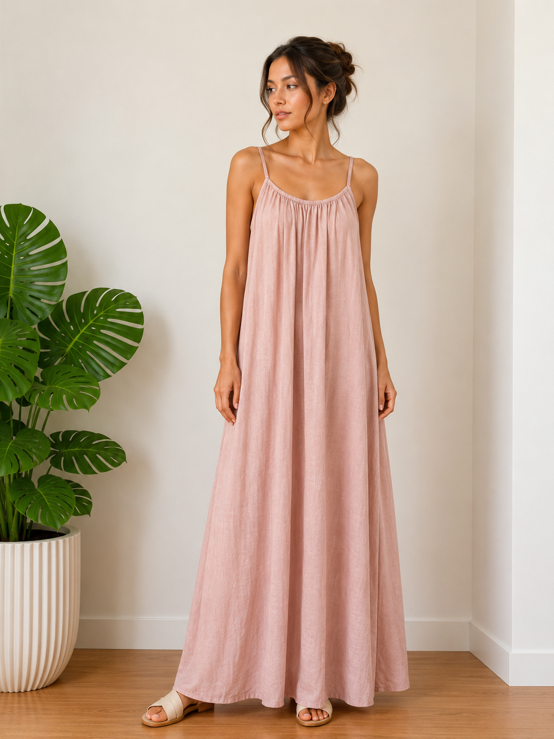 ROBE BRETELLE COL ROND