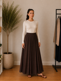 Jupe marron bohème