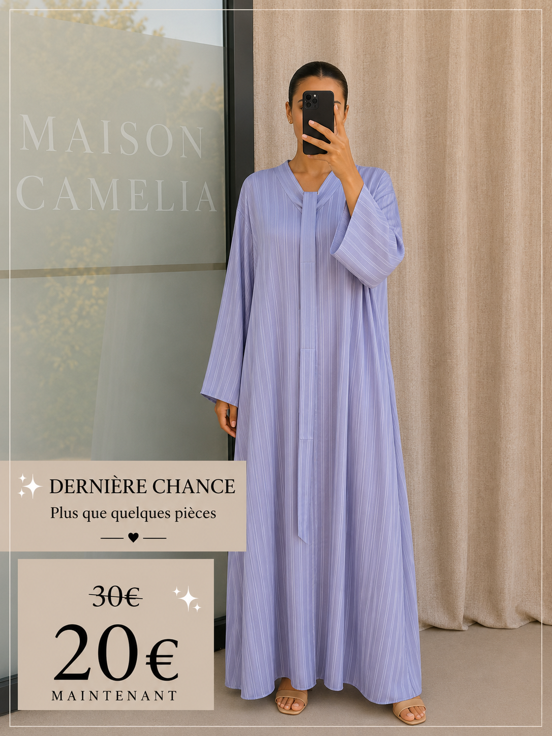 Robe satinée bleue
