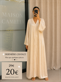 Robe satinée crème