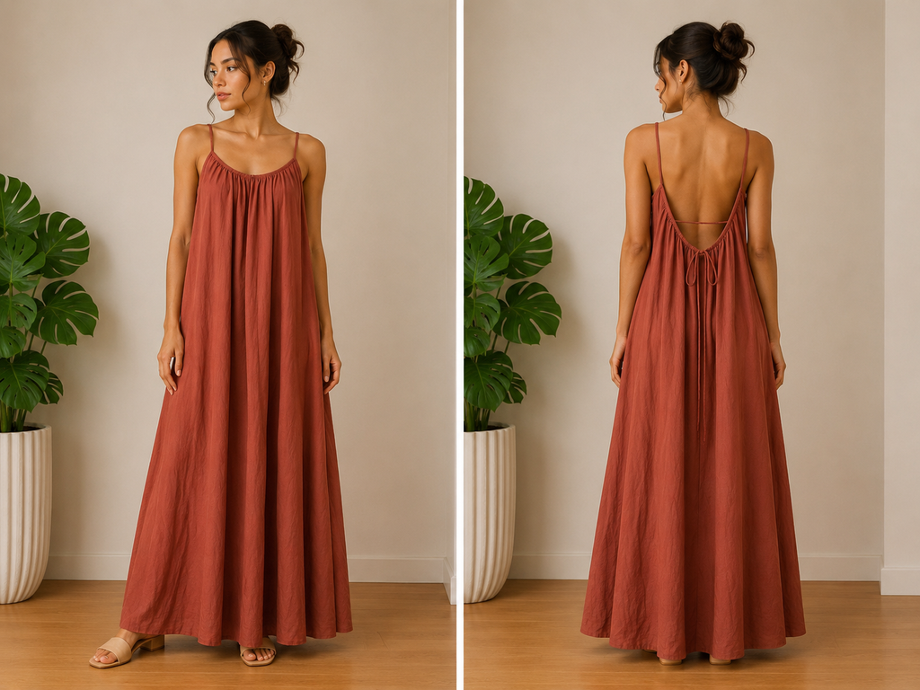 ROBE BRETELLE COL ROND