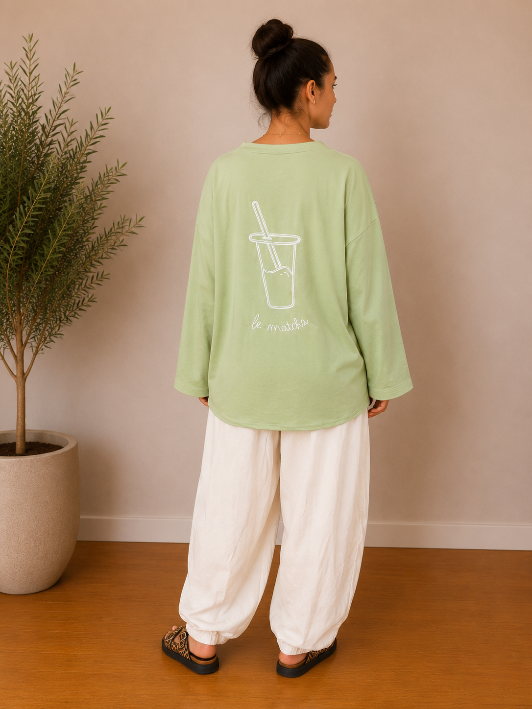 T shirt matcha vert