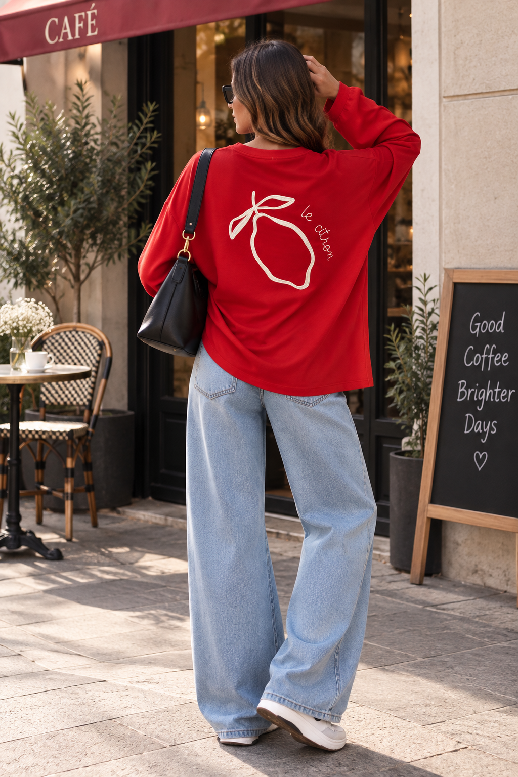T shirt brodé citron