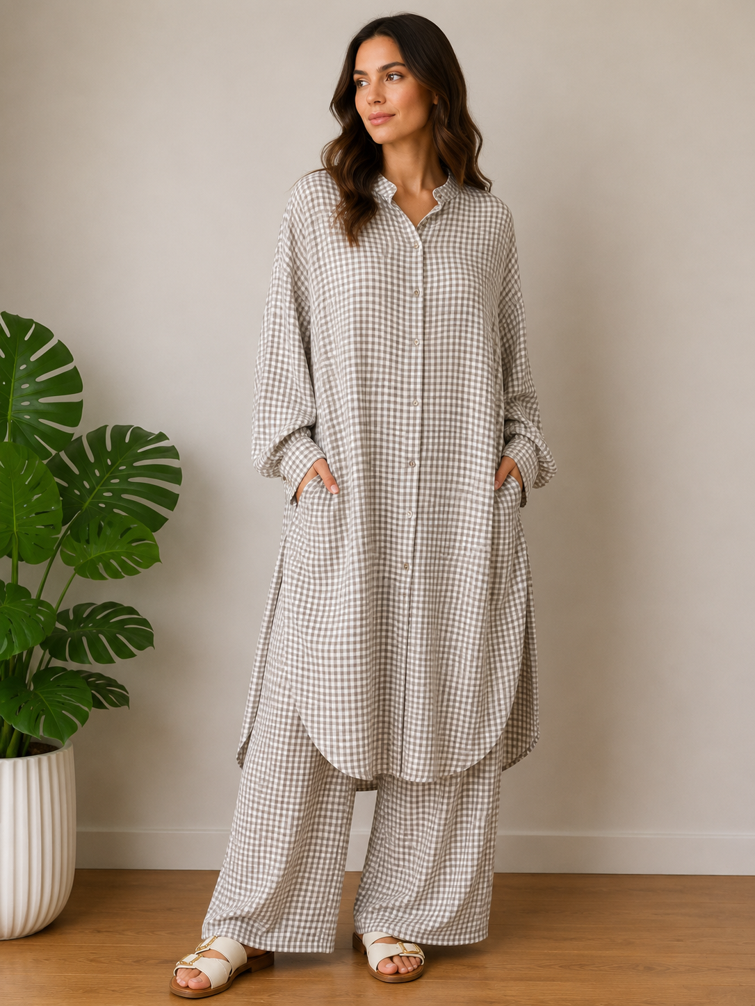 Ensemble vichy long