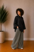 Chemise noire oversize