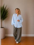 Chemise bleue 100% coton