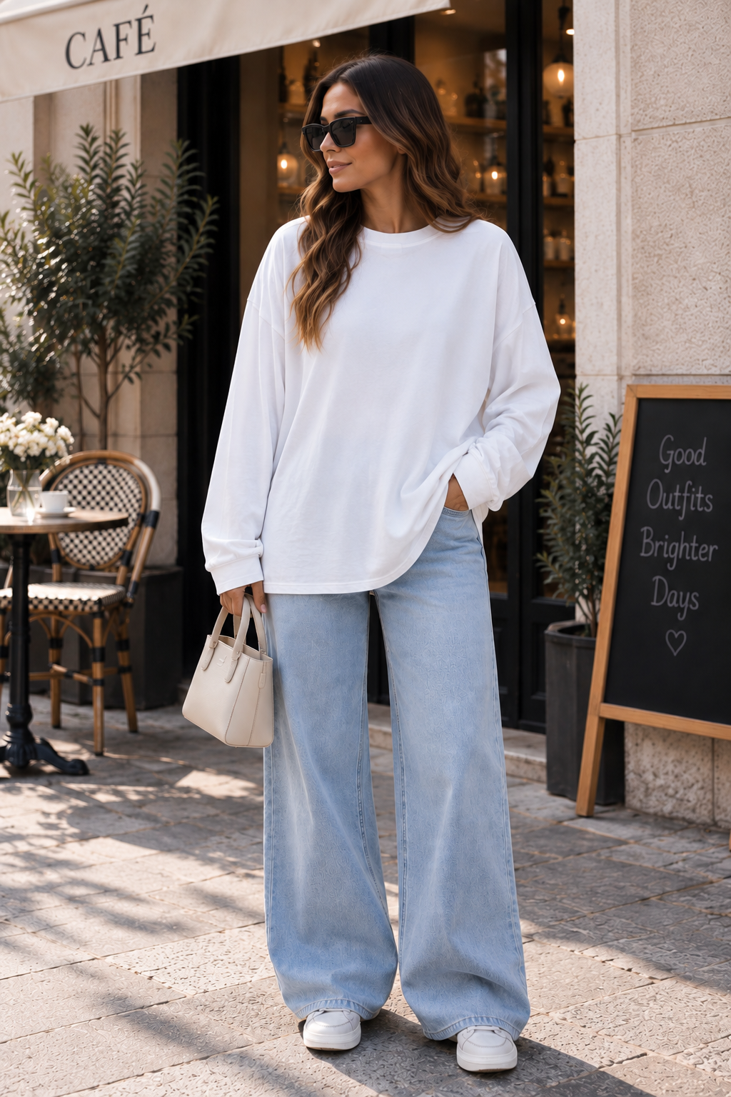T shirt basic blanc