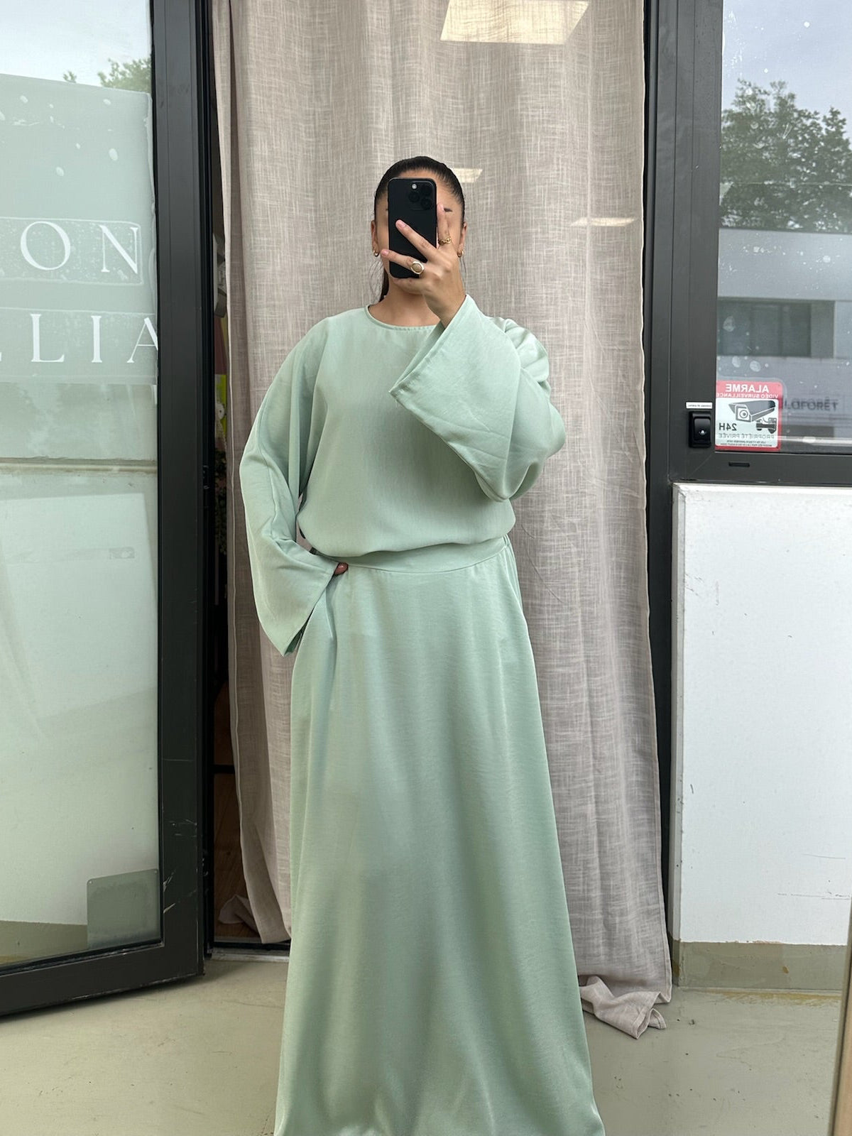 Ensemble jupe satin